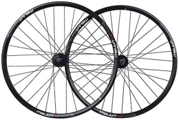 Amdieu Parti di ricambio Amdieu Wheelset 26 inch Mountain Bike Wheelset, MTB Quick Release Disc Brake 32 Hole Quick Release Double Wall Alloy Rim 7 8 9 10 Speed Road Wheel (Color : Black, Size : 26inch)