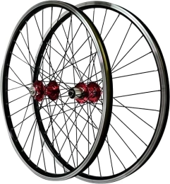 Amdieu Ruote per Mountain Bike Amdieu Wheelset Ruote da 26 '' Mountain Bike, Bordo in Lega di Alluminio a Doppia Parete Anteriore 2 Posteriori 4 Disc Cuscinetto V V Bike Bici. Road Wheel (Color : Red)