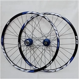 MXITA Ruote per Mountain Bike bicicletta Gruppo ruote Ruote for mountain bike in lega di alluminio con freni a disco da 26 / 27, 5 / 29 pollici, adatte for velocità 7-11 in blu (Size : 29 INCH)