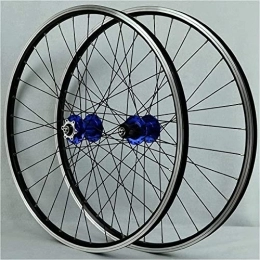 MXITA Ruote per Mountain Bike bicicletta Gruppo ruote Set di ruote for mountain bike con freno a forma di V da 26 pollici, cerchi ibridi / da montagna Jiuyu Peilin, adatti for 7-12 velocità (Color : Blue)
