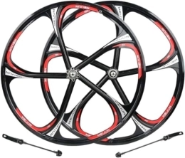 ELzEy Parti di ricambio Bicycle Wheelset Front Rear Mountain Bike Wheelset Disc Brake Magnesium Aluminium Alloy Wheelset Spinning Hubs