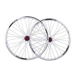 CHICTI Parti di ricambio CHICTI Set di ruote per mountain bike da 66 cm, cerchio MTB a doppia parete a sgancio rapido freno a V ibrido 32 fori 8 9 10 velocità all'aperto (colore: bianco, dimensioni: 66 cm)
