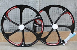 FidgetGear Ruote per Mountain Bike FidgetGear - Set di Ruote per Mountain Bike, 66 cm, Freno a Disco 8 / 9 / 10 velocità W / QR (Nero)