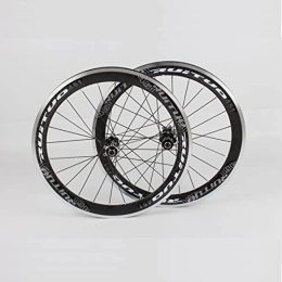 HDGZ Mountain Bike Wheelset 20" 451 Rilascio Rapido Freno A Disco Cerchi Doppia Parete Alluminio Set Ruote Bici Raggi Tondi Cuscinetto Sigillato per 8 9 10 11 velocità (Color : Black, Size : 451)