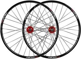 JHDGZ Parti di ricambio JHDGZ Set di Ruote per Biciclette MTB da 26 Pollici, Mountain Bike A Doppia Parete Cerchi del Disco del Freno del Disco QR per 7 / 8 / 9 / 10 della Cassetta della velocità 32 Raggio(Size:26inch, Color:Un)