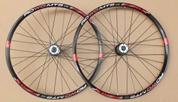 LHHL Ruote per Mountain Bike LHHL Set Ruote 26" / 27.5" / 29" per Mountain Bike Freno Disco MTB Bicicletta Cerchi Doppia Parete 8-10 velocità Rilascio Rapido 32H (Color : Red, Size : 27.5")