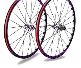 LIDAUTO Parti di ricambio LIDAUTO Ruote per Bicicletta di Montagna Lega di Alluminio 7 mozzo portante Super Smooth Wheel Wheelset Rim 27, 5"Pollici, Purple
