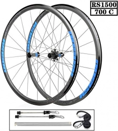 LIMQ Ruote per Mountain Bike LIMQ 700C Wheelset Road Bike Rim Alloy V Brake for 700 X 19-32C Tubeless And Ordinary Tyres 21mm Larghezza Blue, OrdinaryTireStylewheel