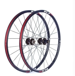 ELzEy Parti di ricambio Mountain Bike Wheelset 24 Inch Bucket Axle Disc Brake Wheels Front Rear 24H 7 / 8 / 9 / 10 / 11 (Color : Black, Size : 29)