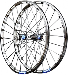 SHBH Ruote per Mountain Bike Mountain Bike Wheelset 26" 27.5" 29" Cerchio Bici MTB Freno A Disco Ruote Quick Release 24 Fori Cassetta Hub per 7 / 8 / 9 / 10 / 11 / 12 velocità 1750g (Color : Blue, Size : 27.5 inch)