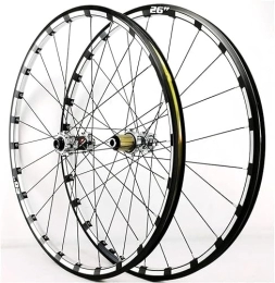 ELzEy Ruote per Mountain Bike Mountain Bike Wheelset 26"27.5"29'' Through Axle Wheels Front And Rear 24 Hole Hubs 7 8 9 10 11 12 Speed Cassettes (Color : Silver, Size : 26'')