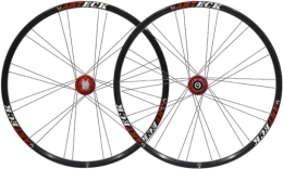 ELzEy Ruote per Mountain Bike Mountain Bike Wheelset 26" Bicycle Rims Disc Brakes Quick Release Wheels QR 24 / 28H Hubs For 7 8 9 10 Speed (Color : Red)