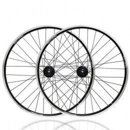 SHBH Parti di ricambio Mountain Bike Wheelset 26" Disco / V Brake MTB Cerchio 32H Ruote Mozzo a Sgancio Rapido per 7 / 8 / 9 / 10 velocità Cassette 2271g (Color : Black, Size : 26'')