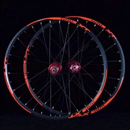 CWYP-MS Ruote per Mountain Bike MTB Bicycle Wheelset 26 / 27.5 / 29 Pollice Mountain Bike Wheel Doppio Strato Lega Rim Cuscinetto sigillato 7-11 velocità Cassetta Hub Disc Freno a Disco 1100G QR 24h (Color : Red, Size : 27.5inch)