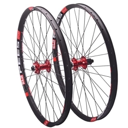 NEZIAN Ruote per Mountain Bike NEZIAN Bici 27.5 / 29er Cerchio in Lega Alluminio Set Ruote per Mountain Bike Ruote per Copertoncino per Bicicletta MTB 32H per 8 9 10 11 velocità (Color : Red, Size : 29.5INCH)