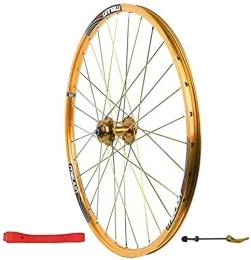 NaHaia Parti di ricambio Ruota anteriore per bicicletta da 26 pollici, set di ruote Cerchio per bici in lega a doppio strato Q / R MTB Set di ruote 7 8 9 10 velocità 32H (Color : Gold, Size : 26inch)