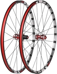 InLiMa Ruote per Mountain Bike Ruote da ciclismo 26 Set di ruote da bicicletta MTB da 27, 5 pollici Mozzi in fibra di carbonio Freni a disco Sgancio rapido 7 8 9 1011 velocità (Color : Red, Size : 26inch)