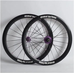 ELzEy Parti di ricambio Ruote Mountain Bike Set di ruote Cerchio for bicicletta V Freno Ruote MTB Bullone su mozzo con albero solido (Colore: Nero1pz (Color : 20'' Purple)