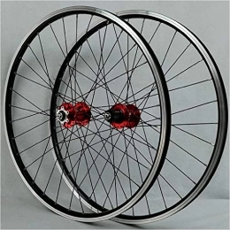 InLiMa Ruote per Mountain Bike Set di ruote for mountain bike con freno a forma di V da 26 pollici, cerchi ibridi / da montagna Jiuyu Peilin, adatti for 7-12 velocità (Color : Red)