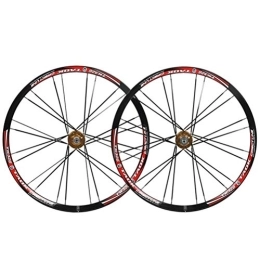 NEZIH Ruote per Mountain Bike Set di ruote per Mountain Bike 26 Ruote per bicicletta con freno a disco con cerchio in lega a doppia parete 24H Mozzi a cassetta con cuscinetti sigillati 8-10 velocità (Colore : F) (B)
