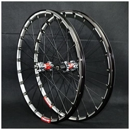 TOMYEUS Lega di Alluminio Ruote per Mountain Bike 26/27.5/29 Pollici, Doppio Muro Ibrido/MTB Cerchio Ruote 24 Buche per 7/8/9/10/11 Speed Disc (Size : 26 inch)