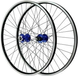 YANHAO Ruote per Mountain Bike V Brake Bicicletta Ruote 26 Pollici Mountain Bike Dual Wall Alluminio Ibrido / Freno a disco 32 Fori 7 / 8 / 9 / 10 / 11 Velocità (Color : Blue, Size : 26inch)