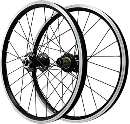 SJHFG Parti di ricambio Wheelset 20 inch Mountain Bicycle Wheelset, 24 Holes V Brake / Disc Brake / Rim Brake Double Walled Aluminum Alloy MTB 7 / 8 / 9 / 10 / 11 / 12 velocità Road Wheel (Color : Black, Size : 20")