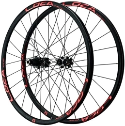SJHFG Parti di ricambio Wheelset 26 / 27.5 / 29" Disc Brake Mountain Bicycle Wheelset, MTB. Bike Front And Rear Wheel Set Ultralight Alloy Rim Thru Axle 24 Holes 12 Speed Road Wheel (Color : Red, Size : 29")