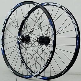 SJHFG Ruote per Mountain Bike Wheelset 26 / 27.5 / 29" Mountain Bike Ruote, MTB. Rim 32 Fori rapido di sblocco e Disc Ruota Posteriore Freno Mozzo for 7 / 8 / 9 / 10 / 11 / 12 velocità Road Wheel (Color : Balck Blue, Size : 27.5inch)
