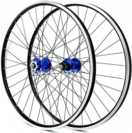 SJHFG Ruote per Mountain Bike Wheelset 26 27.5 29"Wheelset da Mountain Bike, Ruote for Biciclette 32 Fori hub QR. Freno a Disco V Freno MTB. Rim for Il 7 / 9 / 9 / 10 / 11 / 12 velocità Cassetta Road Wheel (Color : Blue, Size : 26inch)