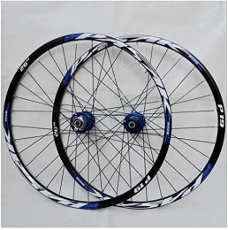 SJHFG Ruote per Mountain Bike Wheelset 26 Pollici 27.5"29er MTB. Wheelset Bike, Rimoni in Lega di Alluminio Rim Rim Ruote in Bicicletta Mountain Mountain for 7 / 8 / 9 / 10 / 11 velocità Road Wheel (Color : Blue, Size : 26INCH)
