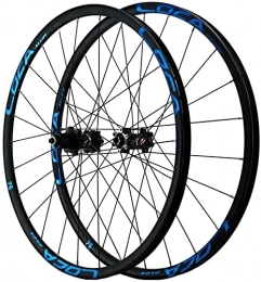 SJHFG Ruote per Mountain Bike Wheelset Fronte Retro MTB. Wheel 26 27.5 29in, Ultralight Aluminum Alloy Rim Quick Release 24 Spoke Disc Brake 12speed Microspline Flywheel Road Wheel (Color : Blue, Size : 29")
