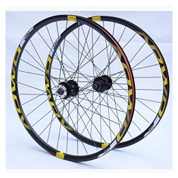 Yuanfang Ruote per Mountain Bike Yuanfang Nue MTB Wheel Set 26 / 27.5 / 29inch Lega di Alluminio Rim Cassette Freno a Disco rapido Supporto di Uscita 8-10 velocità Giallo Marchio (Coppia Ruote) CN (Size : 27.5")