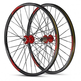 ZCXBHD Ruote per Mountain Bike ZCXBHD 26 / 27.5 / 29 Pollici MTB Ruote 120 Anello Anteriore Posteriore Ruota Rilascio Rapido Freno A Disco Altezza Cerchio 21mm 8 9 10 11 velocità 32H (Color : Red, Size : 27.5in)