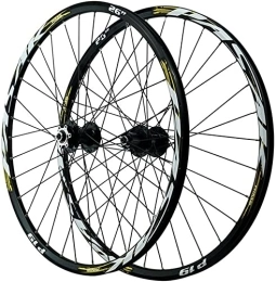ZECHAO Ruote per Mountain Bike ZECHAO Mountain Bike Wheelset Release Quick Release a Dischi Disc Double Walled Lega in Lega di Alluminio Rim Ruote da Ciclismo 7 8 9 10 11 12 velocità Road Wheel (Color : Gold, Size : 26inch)