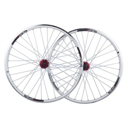 ZFF Ruote per Mountain Bike ZFF 26" Wheel Mountain Bike Nero / Bianco Disco Freno Ruote, Lega Cuscinetti Sigillati Mozzi 7, 8, 9, 10 velocità (Color : White, Size : 26inch)