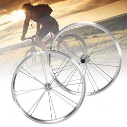 Zhivafip Set Ruote Bici in Lega di Alluminio Set Ruote Bici Portatili di Alta qualità, per Biciclette, per Mountain Bike(Silver)