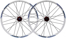 ZWH Parti di ricambio ZWH Ruota Bicicletta Ruote da Corsa Bike Wheel Set da 24" in Lega di MTB della Rotella Doppia Parete Rim Pneumatici 1, 5-2, 1" 24H Freno a Disco 7-11 velocità Palin Hub Quick Release (Color : Blue-B)