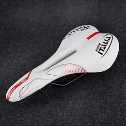 DFGDFG Parti di ricambio DFGDFG MTB Bicycle Saddle Comodo Cavo Mountain Road Bike Seat Men Donne Donne Outdoor Cycling Cushion VTT Leather Mat Riding Parts (Color : White01)