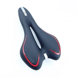 Flcfaca Parti di ricambio Flcfaca. Bike Saddle Cushion Sedile Superficie in Pelle Mountain Bicycle Shock Asporting Hollow Comfort Accessori for Biciclette (Color : Black And Red)