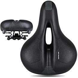 LXFHOMED Most Comfortable Bike Seat - Oversized Extra Wide Exercise Bicycle Saddle, Soft Foam Padded, Universal Fit for Road, Spin, Stationary, Mountain, Cruiser Bikes (Black)