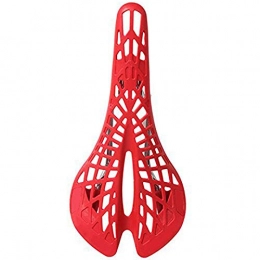 PAKEY Seggiolini per mountain bike PAKEY Bicycle Seat Cushion, Web Hollow Breathable Bicycle Seat Cycle Saddle Cushion, Suitable for Mountain Bike Seat, Thicken Bike Saddle, Padded Bike Cushion Saddle Cover for Men Women (Red)
