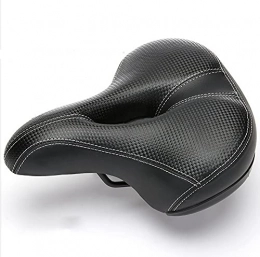 Preeminent più spesso Mountain Bike cuscino sedile confortevole, morbido elastico spugna ampia sella accessori (colore : nero)