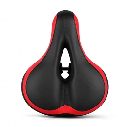QWERTYUI Parti di ricambio QWERTYUI AISHANBAIHUODIAN New Mountain Bicycle Saddle Big Butt Road Bike Seat with Light Comfort Soft Ammortizzatore Ammortizzatore Traspirante Cycling Bicycle Seat (Color : Black Red)