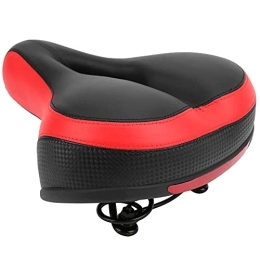 Naroote Parti di ricambio Seggiolino per bicicletta, innovativo sedile ergonomico morbido per la guida (nero rosso)