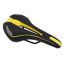 SiNyor Parti di ricambio Sellino Bici Gel Extra Soft Bicycle MTBSaddle Cushion Bicycle HollowSaddle Cycling Road Mountain Bike Seat Bicycle Accessories Sellino Bici Morbido (Color : A Black Yellow)