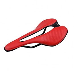 wuwu Parti di ricambio wuwu Sella for Bici da 9 Colori MTB. Bici da Strada Comfort Saddles Traspirante Cuscino Sedile Morbido Triathlon Bike Bike Cushion Seat (Color : Red)