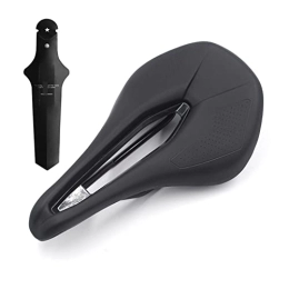 ZHOUFENG Seggiolini per mountain bike ZHOUFENG Bicicletta Sella in Bicicletta for Uomo Comfort Road Cycling Saddle MTB Mountain Bike Seat 143mm (Color : Black-Comp-F)