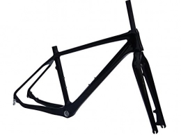 Flyxii Pièces de rechanges Carbone 3 K brillant pour VTT Cadre de vélo (BB30) 45, 7 cm + Fourchette