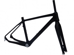 Flyxii Pièces de rechanges Carbone Mat Cadre vélo VTT (pour BSA) 45, 7 cm + Fourchette